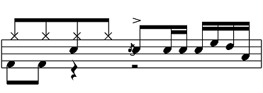 Drum score image sample